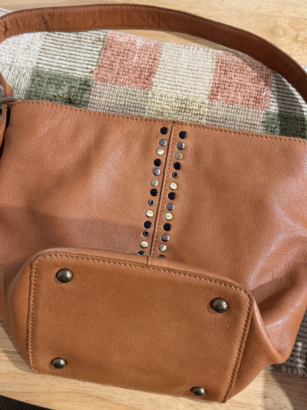 Valencia Holland Shoulder Bag Studded Brown